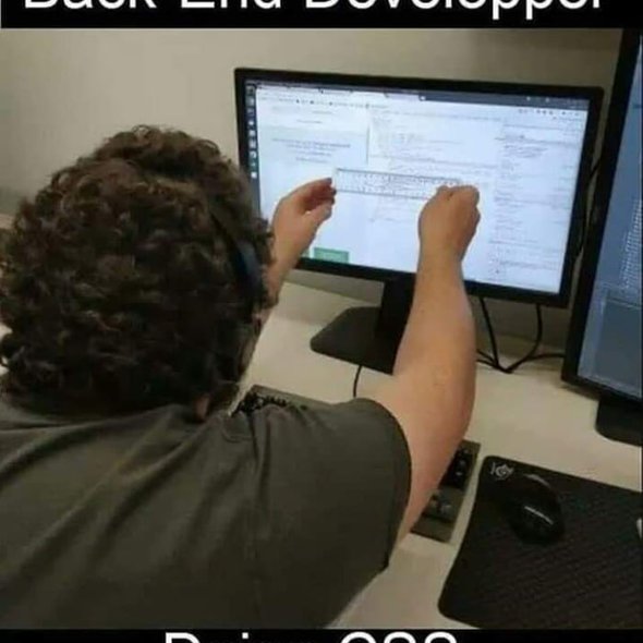 Back End Developer doing CSS
