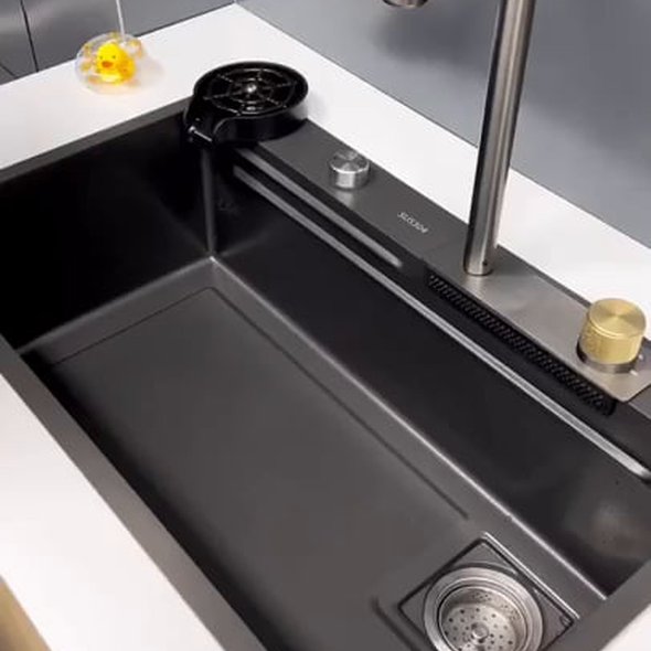 Using a multiutility kitchen sink