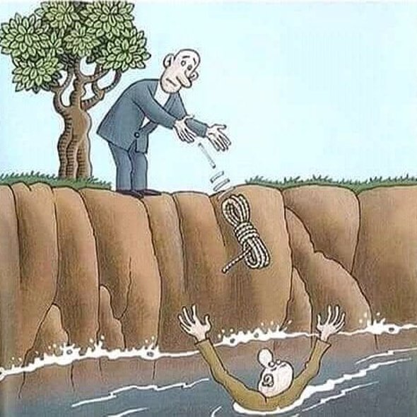Some people just pretend to help you